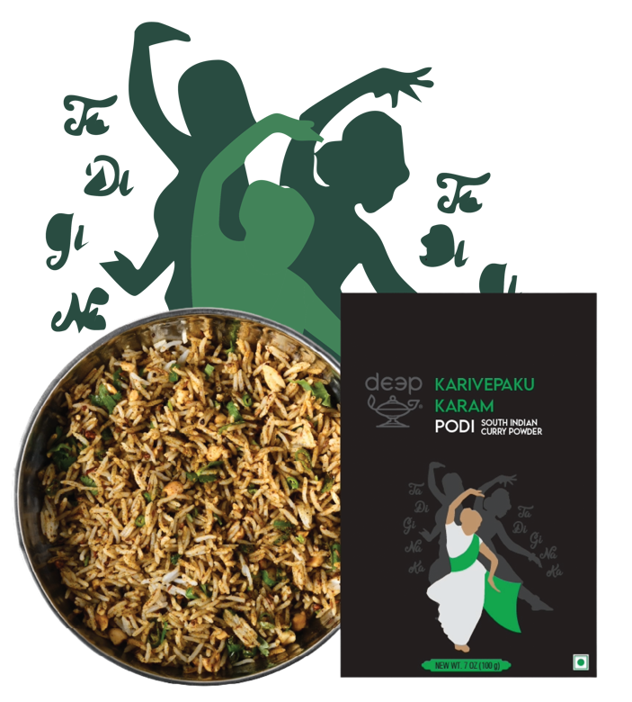 Curry Leaf Rice with Karivepaku Karam Podi