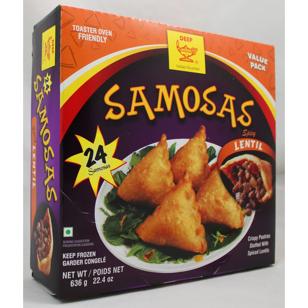 Deep Spicy Lentil Samosas
