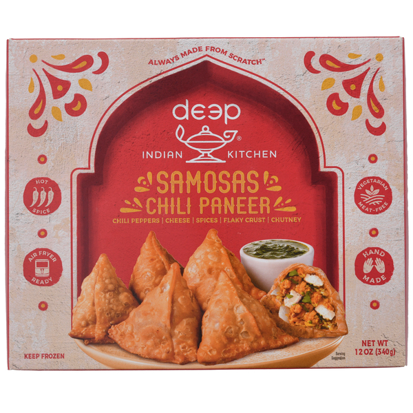 Deep Chili Paneer Samosas