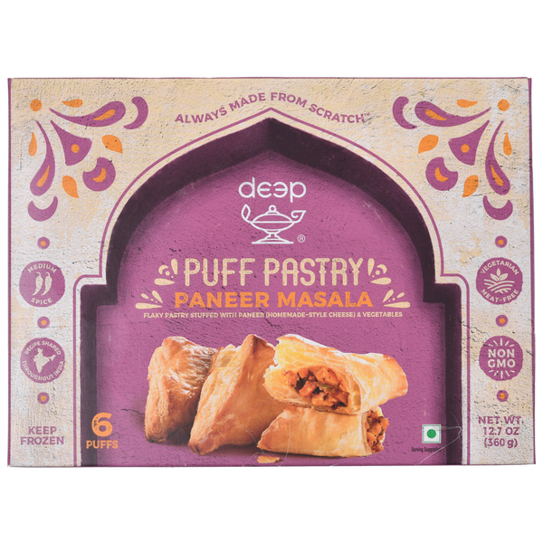 Deep Puff Pastry Paneer Masala