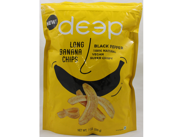 Black Pepper Long Banana Chips 7 Oz