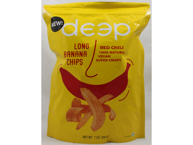 Red Chili Long Banana Chips 7 Oz