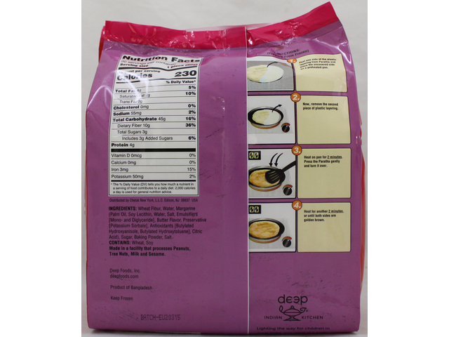 Malaysian Style Original Paratha (20 pieces) (56.4oz)