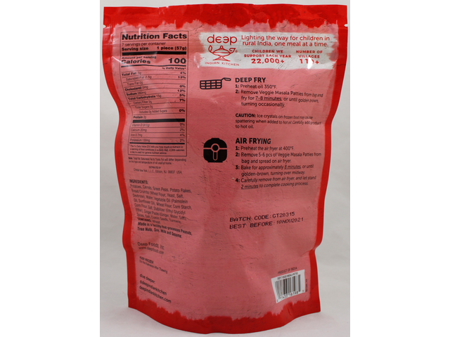 Veggie Masala Patties 14.1Oz