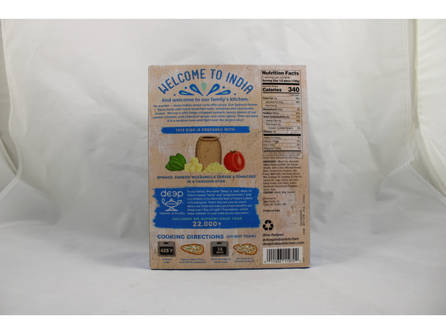 Spniach & Paneer Cheese Pizza 8.5oz