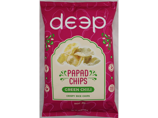 Green Chilli  Papad Chips 3.5oz