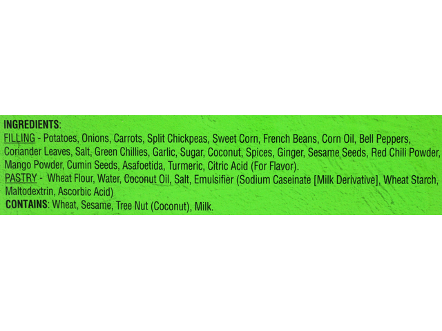 Mixed Vegetable Samosas (10 pieces) (9.2oz)