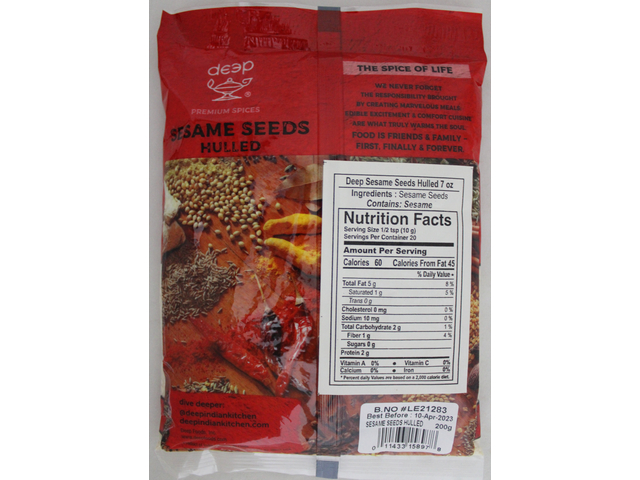 Sesame Seeds Washed 7 oz.