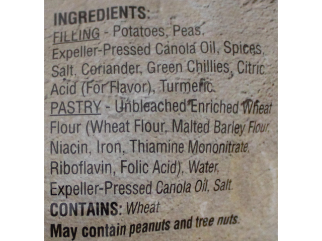 Potato & Pea Samosas (36 pieces) (34.3oz)
