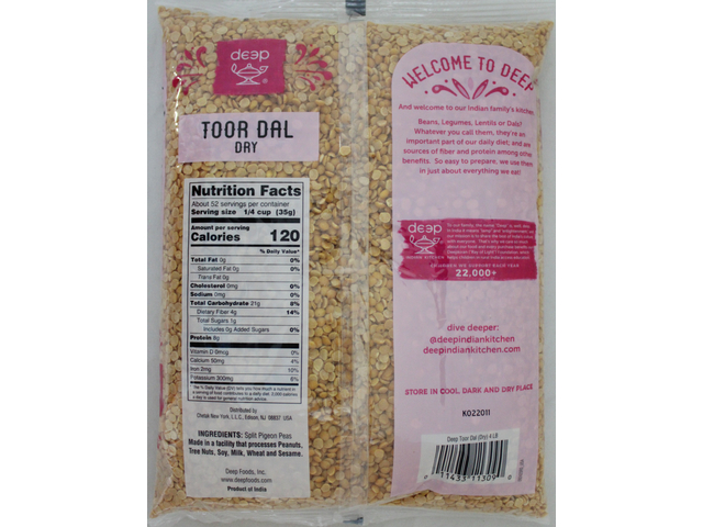 Toor dal Dry 4 lbs(1.8kg)