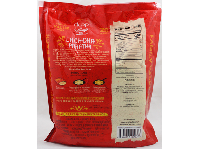 Lachcha Paratha Family Pack (20 pieces) (48oz)