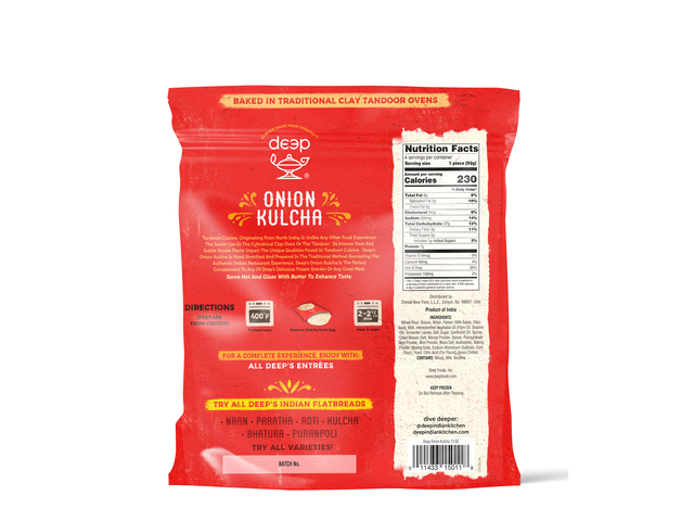 Onion Kulcha (4 pieces) (13oz)
