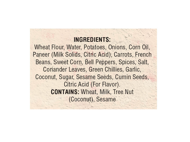 Mixed Vegetable Paratha (4 pieces) (14.1oz)