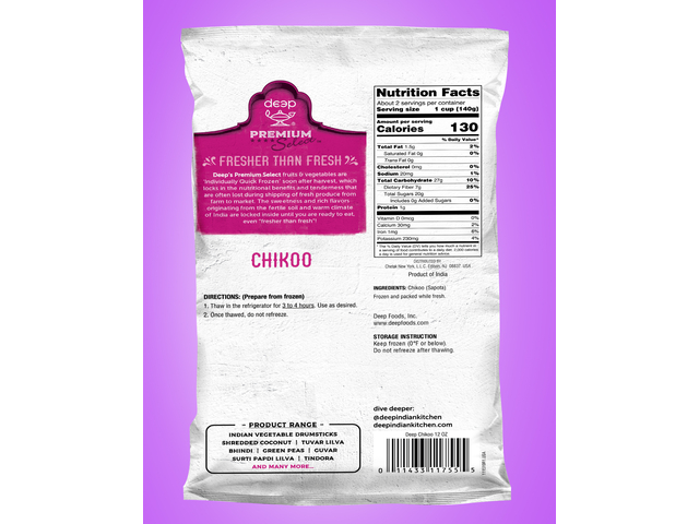 Chikoo Slices (12oz)