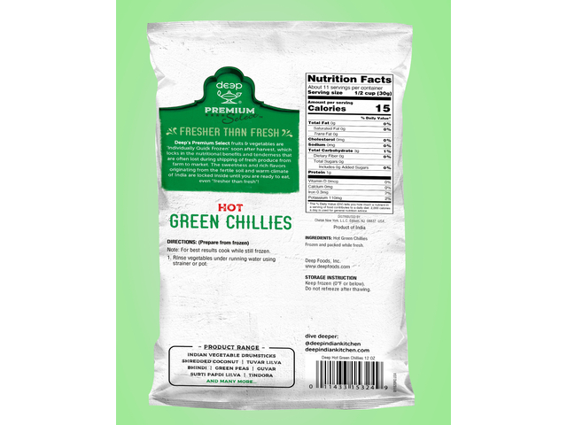 Green Chillies Hot (12oz)