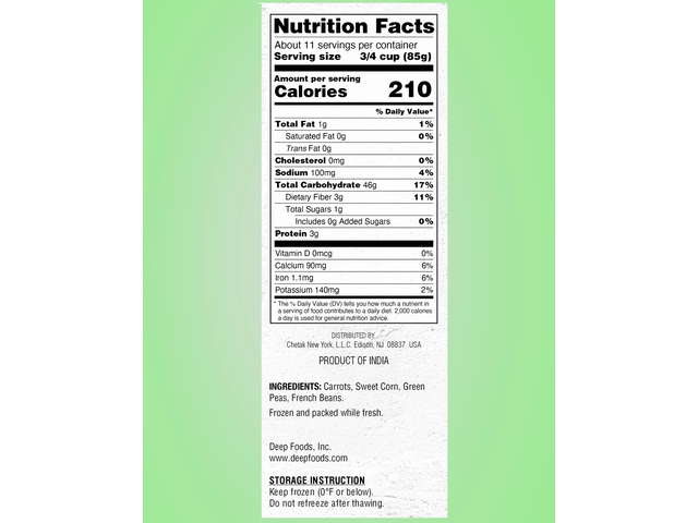 Mixed Vegetables (2lb)