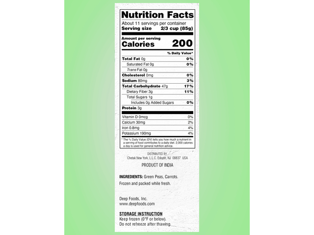 Peas & Carrrots (2lb)