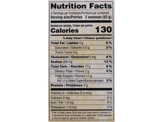 Potato & Pea Samosas (8 pieces) (7.5oz)