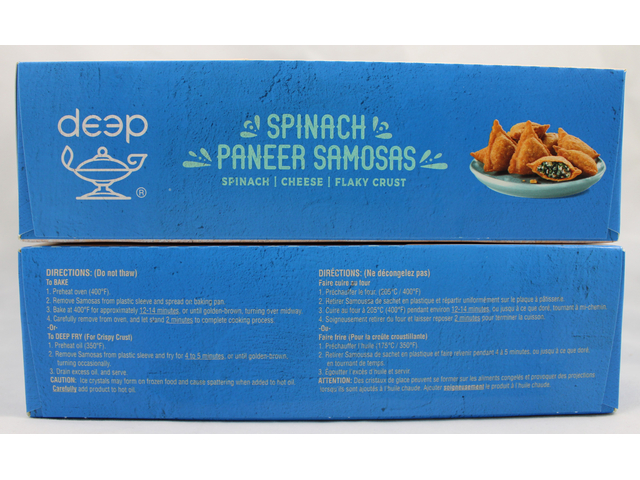 Spinach Paneer Samosas (24 pieces) (22.4oz)