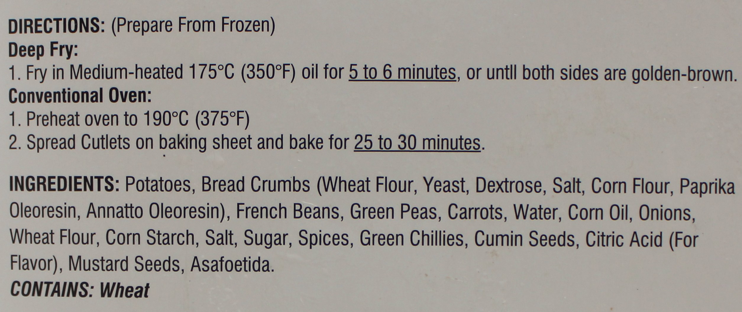 Vegetable Cutlets 4pc-7.5oz