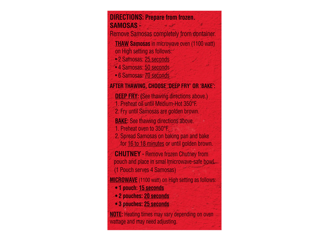 Delhi Samosas (12 pieces) (24oz)