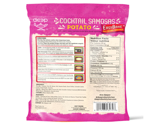 Cocktail Samosas-EasyBake (50 pieces) (15oz)