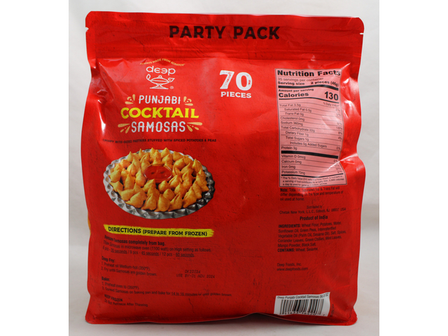 Punjabi Cocktail Samosas (70 pieces) (3.5lb)