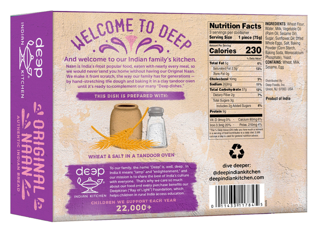 Original Naan (3 pieces) (8 oz)