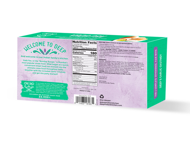 Vada Pav With Chutney (8pc)18 Oz