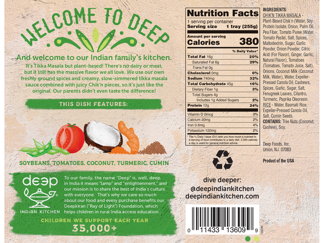 Plant-Based Chik'n Tikka Masala