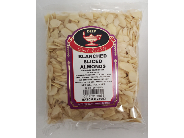 Sliced Blanched Almonds 14 oz