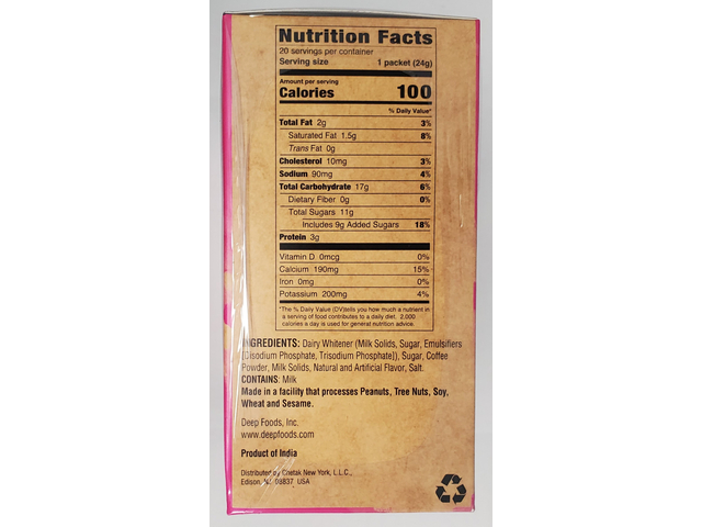 Coffee Latte Mix - Indian Style (20 packets) (16.9oz)