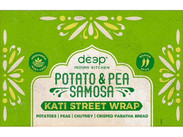 Potato Pea Samosa Kati Street Wrap
