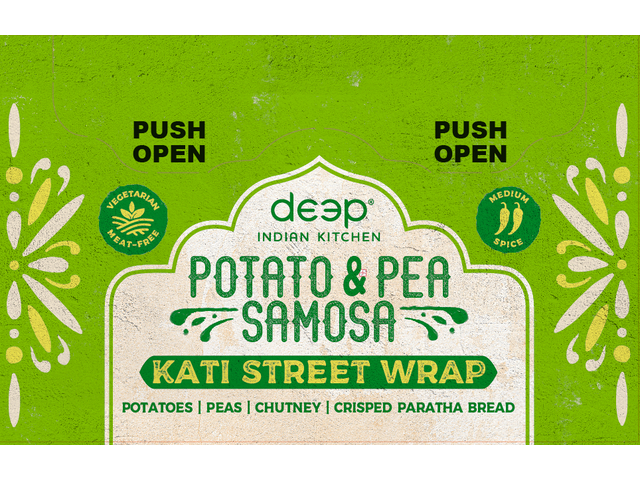 Potato Pea Samosa Kati Street Wrap