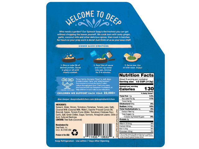 Spinach Saag Simmer Sauce (12oz)