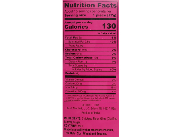 Besan Barfi Pure Ghee (14.1oz)