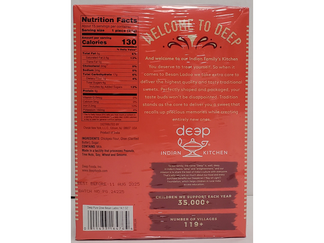 Besan Ladoo Pure Ghee (14.1oz)