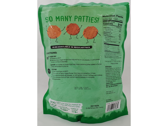 Spi.VeggieBurger FP-14P 3.09Lb