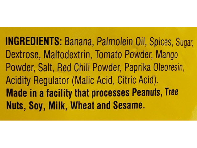 Tomato Round Banana Chips (12oz)