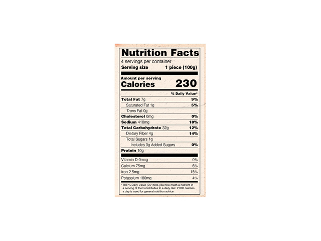 Mooli Paratha (4 pieces) (14.1oz)