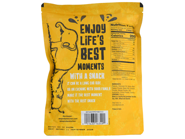 Masala Nuts Black Pepper Peanuts (8oz)