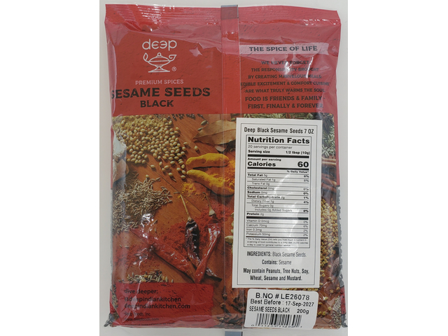 Sesame Seeds Black (7oz)