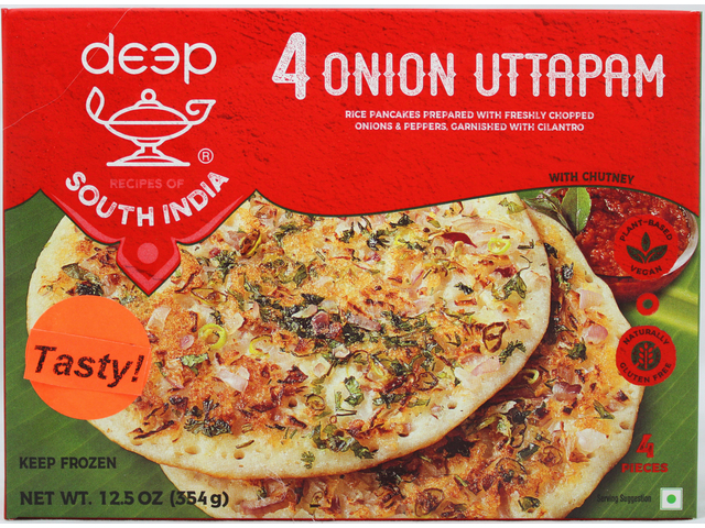 Onion Uttapam (4 pieces) (12.5oz)