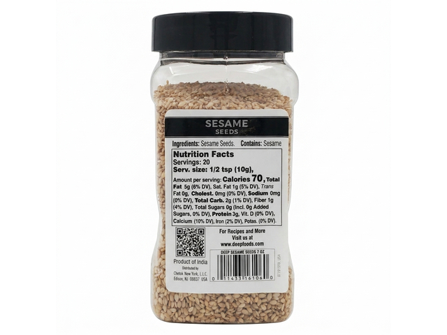 Sesame Seeds Natural (Bottled) 7 oz